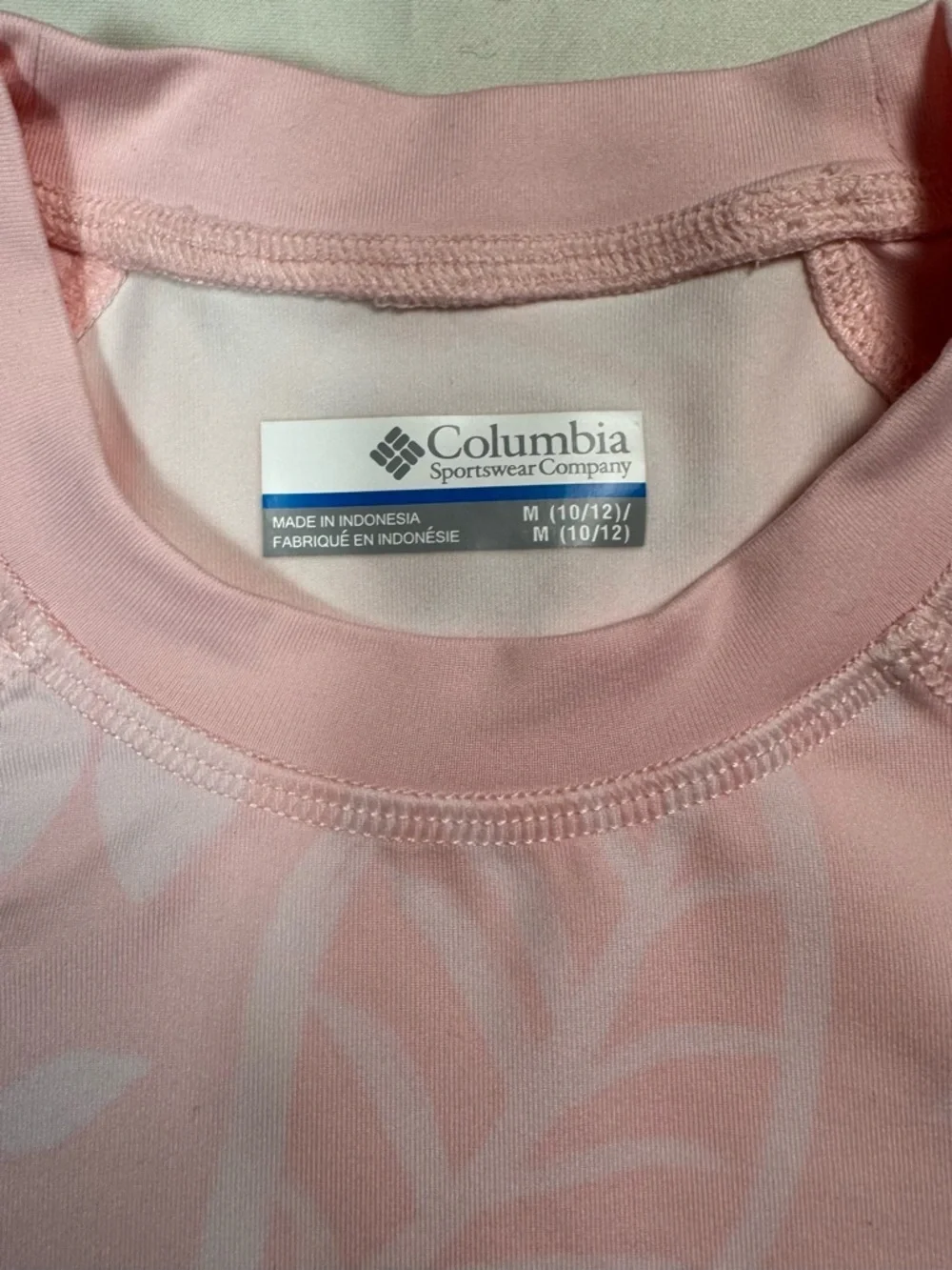 NWT New Columbia Youth Sandy Shores Printed Long Sleeve Pink Sunguard Size M